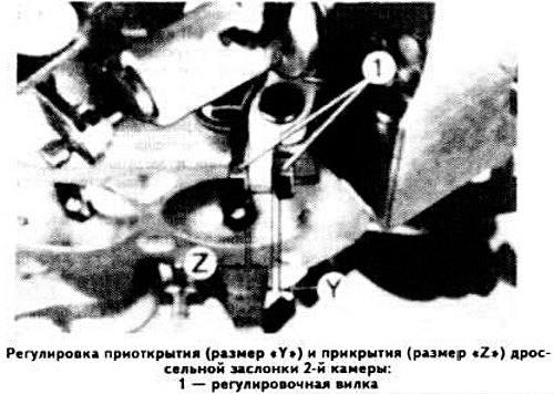 При закрытой дроссельной заслонке 2-й камеры…