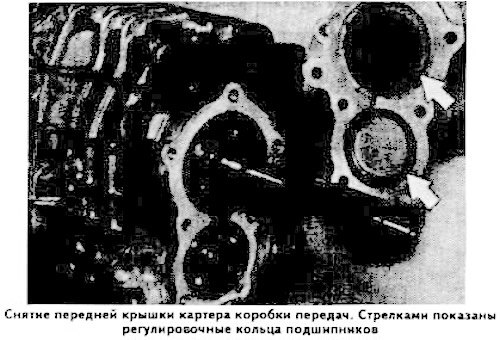 Закрепите коробку передач на стенде 23.0.160 и слейте из нее масло. Снимите переднюю крышку картера…