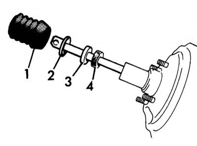 1 - Защитный чехол; 2 - Держатель; 3 - Амортизатор; 4 - Воздушный фильтр