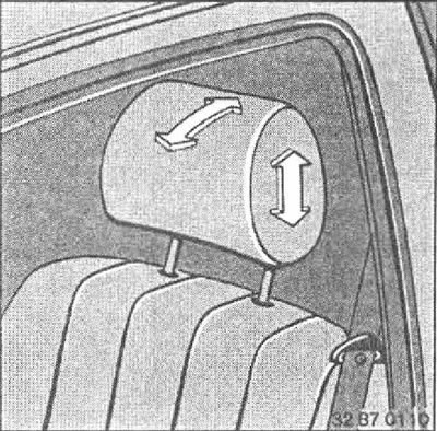 Регулировка высоты подголовника производится путем вытягивания вверх или нажатия вниз.