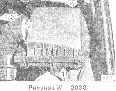 Ослабить гайку 1.