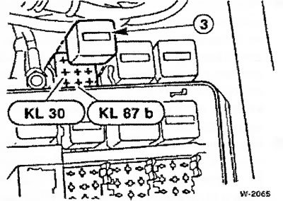 Соединить перемычкой клемму 30 с клеммой В7b (в…