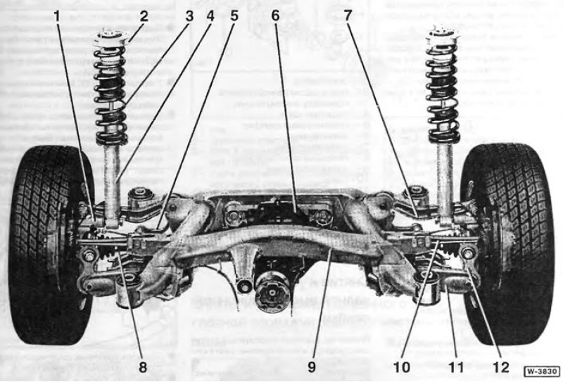 Задняя подвеска бмв е39 схема перечень деталей