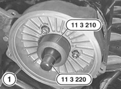 11. Установите приспособление №11 3 220 на…