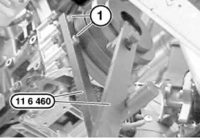 8. Установите приспособление № 11 6 460 на…