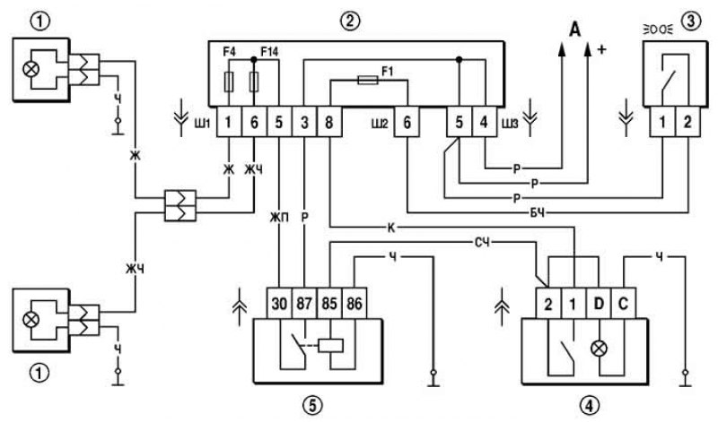 Схема фары нива шевроле