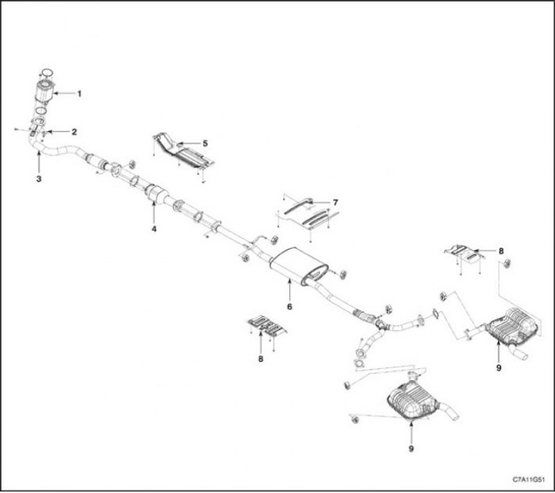 Схема выхлопной системы шевроле лачетти