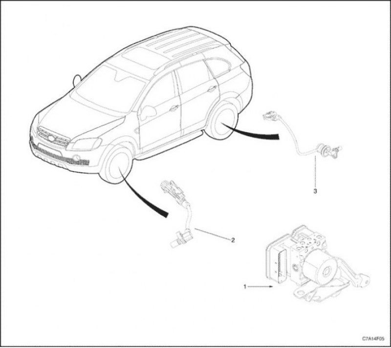 Шевроле каптива датчики. Тормозная система Шевроле Каптива с140. Система АБС Шевроле Каптива. Тормозная система Шевроле Каптива с100. Датчик скорости Каптива с100 2.4.