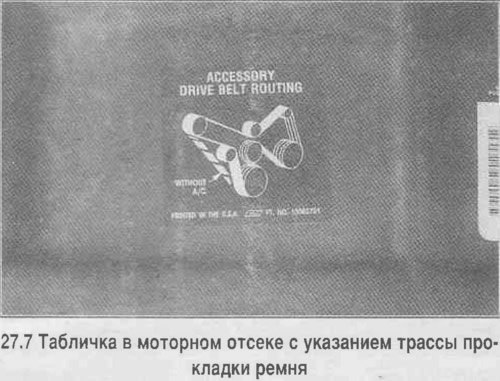 7. При установке нового ремня, убедитесь, что он…