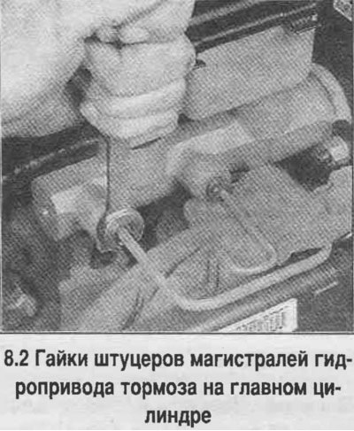 2. Отпустите гайки трубок магистралей…