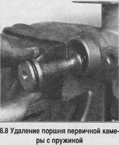 8. Удалите из цилиндра поршень первичной камеры с…