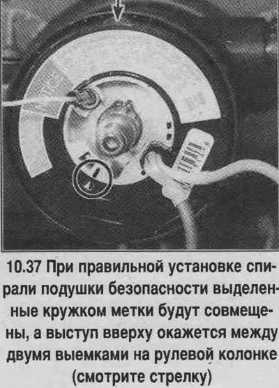 37. Установите волнистую шайбу и спираль подушки…