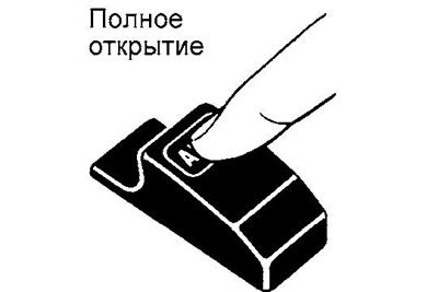 Для опускания стекла нужно нажать на выключатель…