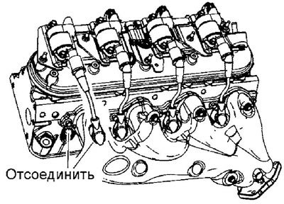 3. Отсоедините высоковольтные провода от свечей…