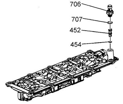 1. Снимите датчик давления масла (706) и шайбу…