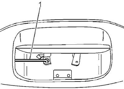 5. Отсоедините тяги замка (1).
