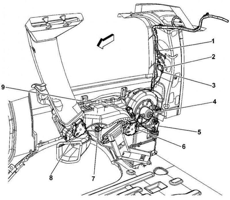 Расположение элементов системы кондиционирования,…