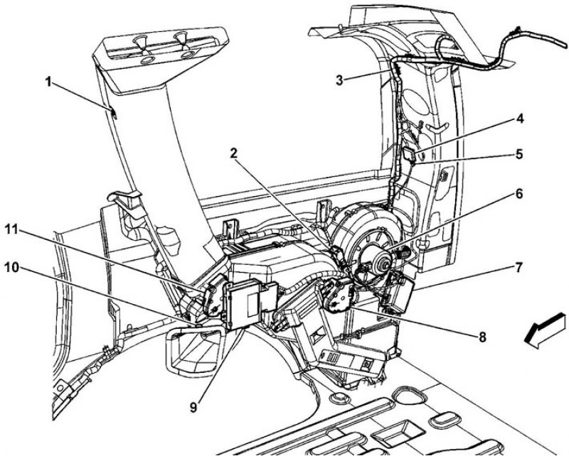 Расположение элементов системы кондиционирования,…
