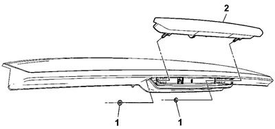 2. Отверните гайки (1).