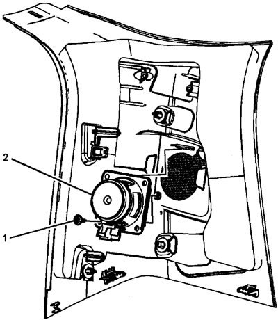 2. Отверните винт (1). Момент затяжки 3 Н·м.