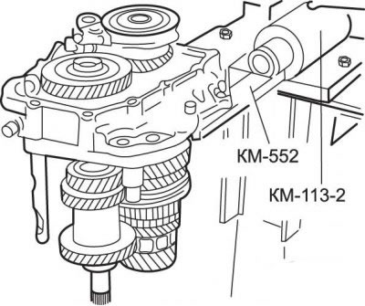 Рис. 8.35. Использование приспособления КМ-552…