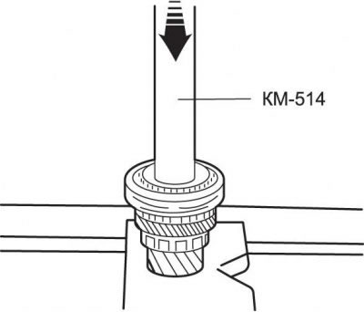 Рис. 8.73. Использование инструмента КМ-514 для…