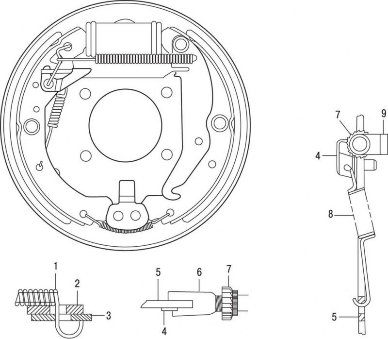 Схема сборки задних тормозных колодок шевроле ланос