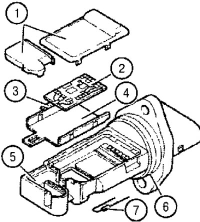 1. Крышки; 2. Электронная плата; 3. Датчик; 4.…