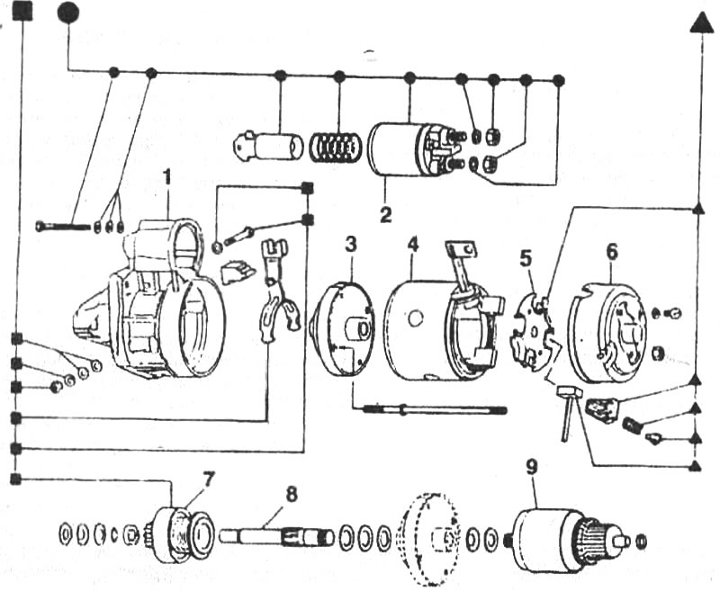 Рис. 8-10. Детали стартера марки Magneti Marelli…