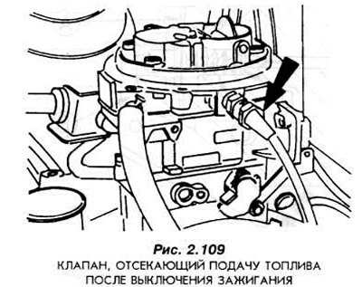 Отсоедините клапан, который выключает холостой…