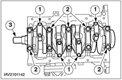 Схема затяжки коленвала
