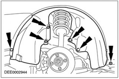 10. Установите брызговик крыла.