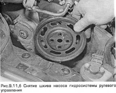 11. Полностью выверните болты и снимите шкив с…