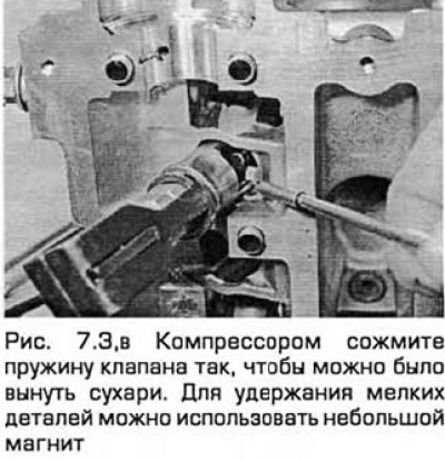 3. Компрессором для сжатия пружин клапанов…