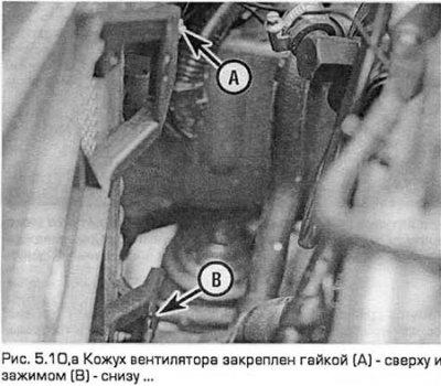10. Отверните две гайки крепления кожуха…