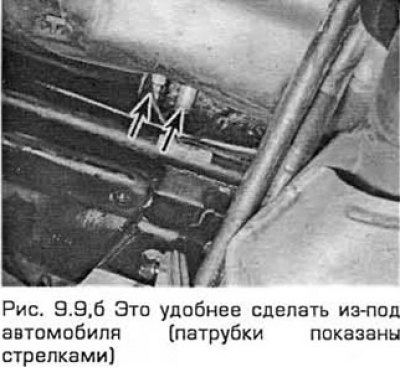 9. Отсоедините шланги охлаждающей жидкости от…