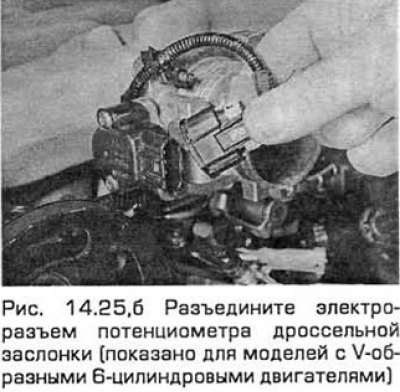 25. Разъедините электроразъем потенциометра,…