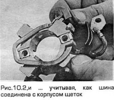 2. Снимите щетки (см. рис. 17.2,а-и).