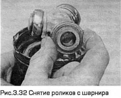 32. Извлеките из шарнира оставшиеся ролики…