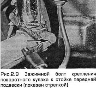 9. Выверните болт зажима крепления поворотного…