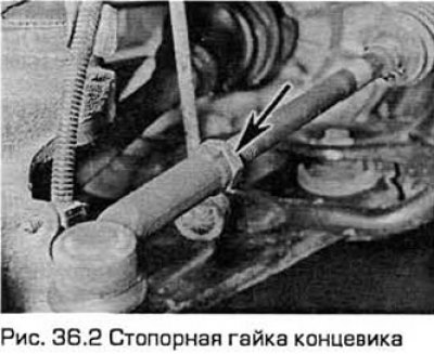 2. Ключом отпустите стопорную гайку концевика на…