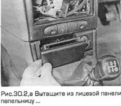 2. Вытащите из лицевой панели пепельницу и…