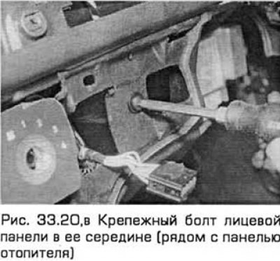 20. Выверните болты крепления лицевой панели в ее…