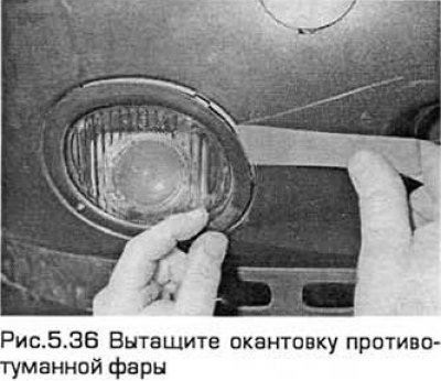 36. Отверткой с плоским жалом вытащите окантовку…