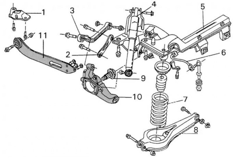 Схема задней подвески ford focus 3