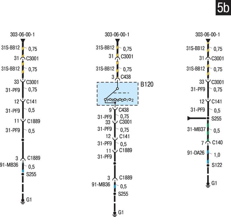 Форд Мондео 2 1996-2000, бензин: Схема 5. Система пуска двигателя ...