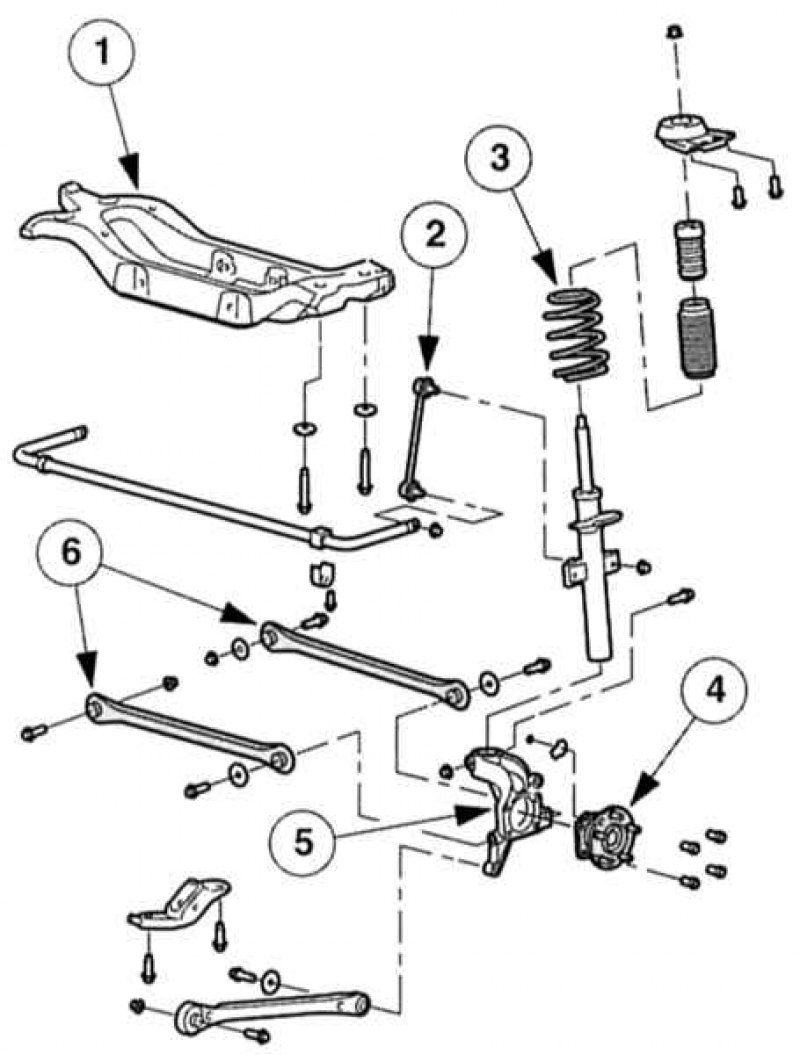 Схема передней подвески форд мондео 4