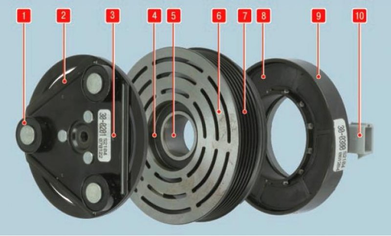 Прижимная пластина шкива компрессора. 1464911 Диск муфты компрессора кондиционера Ford. Муфта компрессора кондиционера Форд Мондео 4. Электромагнитная муфта кондиционера Mondeo 4. Электромагнитная муфта компрессора кондиционера Форд фокус 2.
