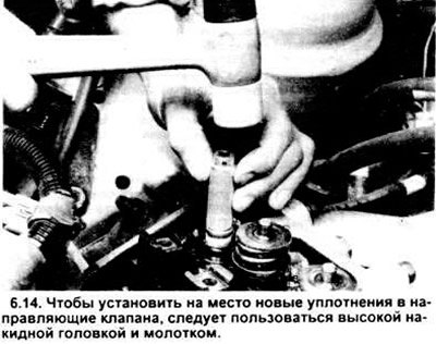 14. Смажьте шток клапана моторным маслом и…
