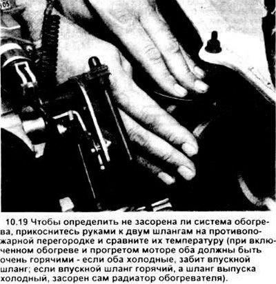 б) шланг обогрева блокирован, препятствуя…